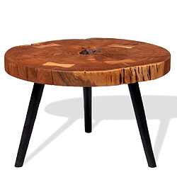 Avis vidaXL Table basse Bois d'acacia massif (55-60)x40 cm