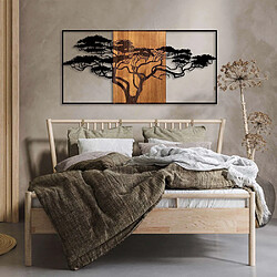 Hanah Home Décoration murale en bois et métal Walnut Arbre.