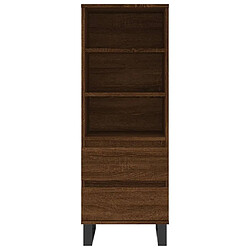 Maison Chic Buffet,Meuble de Rangement,commode pour salon,Cuisine Chêne marron 40x36x110 cm Bois d'ingénierie -MN43221 pas cher