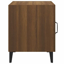 Acheter Maison Chic Table de chevet Table de Nuit Meuble de Rangement Chêne marron Bois d'ingénierie