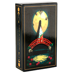 Universal Tarot Deck Mystère Divination Chevalier Romantique Ange Sorcière Moderne Jeu de fête de cartes(Le noir) 