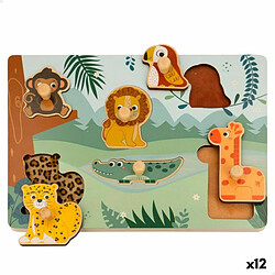 Puzzle Animaux Woomax + 18 Mois (12 Unités) 