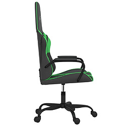 Acheter Maison Chic Chaise de jeu, Chaise gaming de massage, Fauteuil gamer d'ordinateur,Chaise de Bureau Noir et vert Similicuir -GKD35743