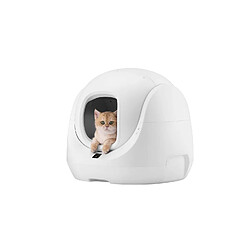 Bac à litière pour chat Catlink Baymax - capacité de 65L capacité des toilettes 7L durée 14 jours connexion wifi - Blanc