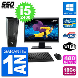 PC Fujitsu E500 E85+ DT Ecran 27" i5-2400 RAM 16Go SSD 480Go Windows 10 Wifi · Occasion 