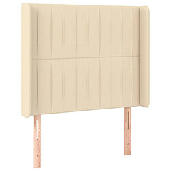 Avis Maison Chic Tête de lit scandinave à LED,meuble de chambre Crème 83x16x118/128 cm Tissu -MN94990