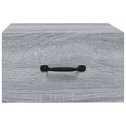 Acheter vidaXL Table de chevet murale Sonoma gris 35x35x20 cm