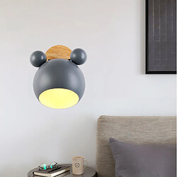 Universal Applique nordique aluminium mickey hills chambre d'enfant s'illumine lampe murale moderne d'intérieur luminaire e27 luminaire créatif (gris suspendu)