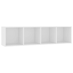 vidaXL Bibliothèque/Meuble TV Blanc 143x30x36 cm