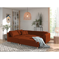 Avis Lisa Design Rune - canapé d'angle - avec pouf d'appoint - 4 places - style scandinave - gauche