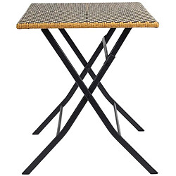 Avis The Home Deco Factory Table de jardin pliable plateau tressé.