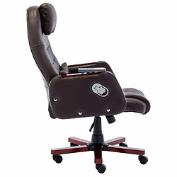 Avis Maison Chic Chaise Gaming | Chaise de bureau Ergonomique Fauteuil de massage Marron Similicuir -GKD74389