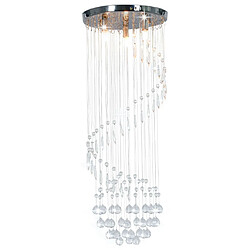 vidaXL Plafonnier avec perles de cristal Argenté Spirale G9