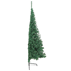 Avis vidaXL Sapin de Noël artificiel moitié avec support vert 180 cm PVC