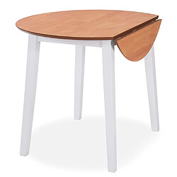 Acheter Ensemble salle à manger de jardin 3 pcs,Table et chaise à dîner MDF et hévéa Blanc -MN25616