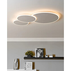 Beliani Plafonnier LED blanc GABRIK