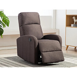 Vente-Unique Fauteuil relax en tissu ISAO - Marron 