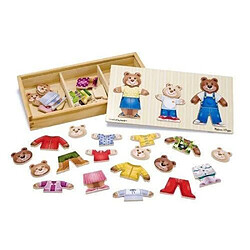 Melissa & Doug - 13770 - Wooden Bear Family Dress Up Puzzle