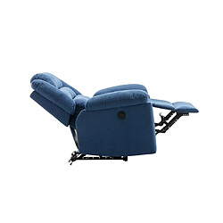 Acheter Vente-Unique Fauteuil relax électrique en tissu bleu BUROLO