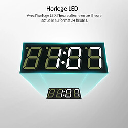 Acheter EMKE Miroir lumineux salle de bain rond diamètre 60cm Cadre Doré, Miroir LED avec Interrupteur Tactile, Anti-buée, Horloge et Temperature, Lumière Neutre