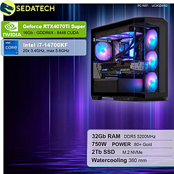 Sedatech PC Gamer V360 • Intel i7-14700KF • RTX4070Ti Super • 32Go DDR5 • 2To SSD M.2 • sans OS