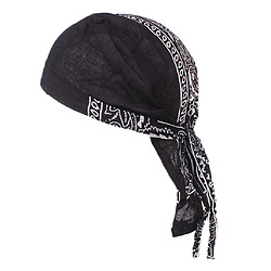 Durag Skull Cap Chute De Cheveux Foulard Musulman Bandana Turban Noir pas cher