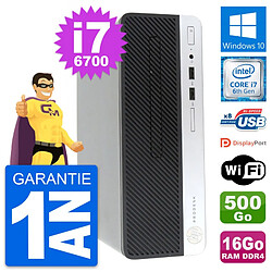 PC HP ProDesk 400 G4 SFF Intel i7-6700 RAM 16Go Disque Dur 500Go Windows 10 Wifi · Occasion 