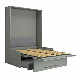 Avis Inside 75 Armoire lit escamotable SOFA AUTOMATICA 140 cm gris MECANIQUE SEDAC MERAL