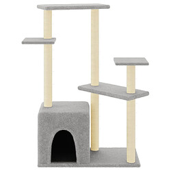 Avis Arbre à chat avec griffoirs,niche pour chat en sisal gris clair 107,5 cm -MN97331