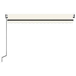 Acheter Maison Chic Auvent automatique | Store banne extérieur | Marquise avec capteur de vent et LED 450x300 cm Crème -MN40620