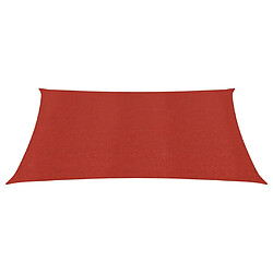 vidaXL Voile d'ombrage 160 g/m² Rouge 5x5 m PEHD 