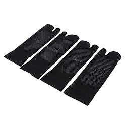 Avis 2 Paires De Chaussettes Tabi Split 2 Toe Sandal Ninja Slipper Nonslip Ankle Socks Noir