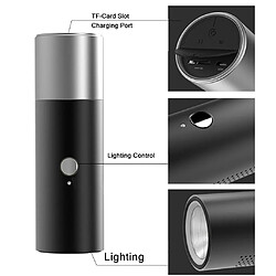 Yonis Enceinte Bluetooth Waterproof Ultra Compacte Avec Lampe Torche 3W pas cher