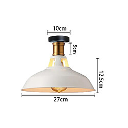 Stoex (2X) Lampe de Plafond Rétro Plafonnier en Fer Métallique Luminaire Plafonnier D'Intérieur Vintage E27 (Blanc) Pour Chambre À Coucher, Restaurant pas cher