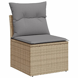 Avis vidaXL Salon de jardin 11 pcs avec coussins beige résine tressée