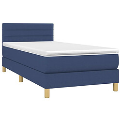 Avis Sommier à lattes LED,Cadre à lattes de lit avec matelas pour Adulte Bleu 100x200 cm Tissu -MN18183