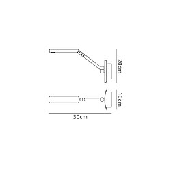 Luminaire Center Applique murale Phuket 1 Ampoule 7W LED 3000K, 600lm, chrome poli