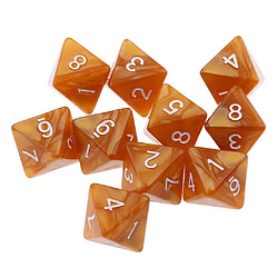 Acheter 10pcs Dés 8 Faces D8 Dés Polyédriques Pour Les Jeux De Table De Fête Café Léger