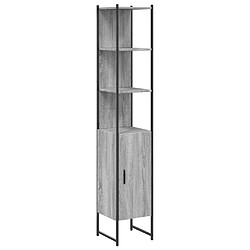 vidaXL Armoire de salle de bain sonoma gris bois d'ingénierie