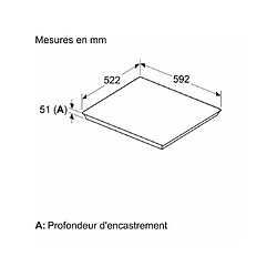 Table de cuisson à induction 60cm 3 foyers 7400w noir - PIJ631HB1E - BOSCH pas cher