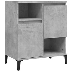 Maison Chic Buffet,Meuble de Rangement,commode pour salon,Cuisine Gris béton 60x35x70 cm Bois d'ingénierie -MN31338