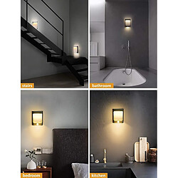 Acheter Universal Lampe murale de couloir à LED 1W Lampe murale d'escalier Lampe de nuit à LED avec capteur de mouvement à l'intérieur, IP43 étanche 3000K Lampe murale couloir, escalier, chambre, salle de bains, entrée, balcon (2 pièces), (blanc)