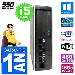 PC HP Compaq Pro 6300 SFF Intel i5-2400 RAM 16Go SSD 480Go Windows 10 Wifi · Occasion 