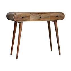 Artisan Furniture Table de nuit en bois massif chêne arrondie, coiffeuse de chambre