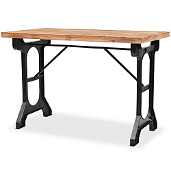 vidaXL Table à manger dessus en bois de sapin massif 122x65x82 cm