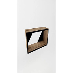 Avis HOMEMANIA Étagère Shart Murale Flottante, pour Livres - pour Salon, Bureau - Noyer, Noir en Bois, 64 x 21 x 28 cm