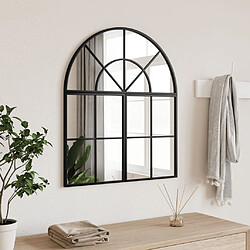 vidaXL Miroir mural noir 60x70 cm arche fer