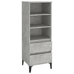 Maison Chic Buffet,Meuble de Rangement,commode pour salon,Cuisine Gris béton 40x36x110 cm Bois d'ingénierie -MN94471