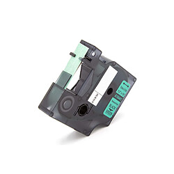 vhbw cassette à bande cartouche 12mm noir sur vert pour imprimante d´étiquette Tyco T107M remplace 18441 