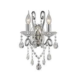 Acheter Luminaire Center Applique murale Vela avec interrupteur 2 Ampoules chrome poli/cristal